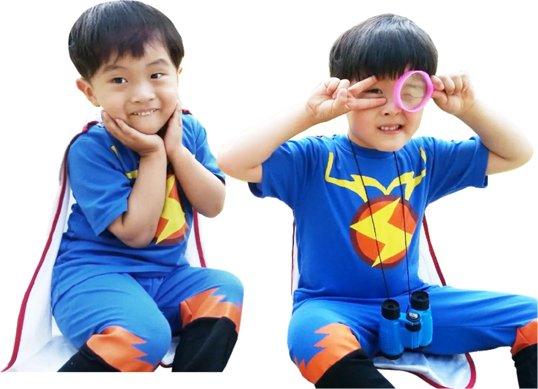 활짝 웃는 두 아이